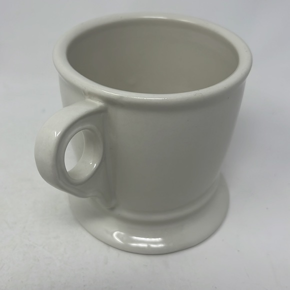 Anthropologie Ivory White & Black Initial A Monogram Ceramic Coffee Tea Mug - Picture 3 of 12